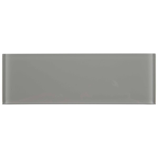 Msi Oyster Gray SAMPLE Glossy Glass Wall Tile ZOR-MD-T-0107-SAM